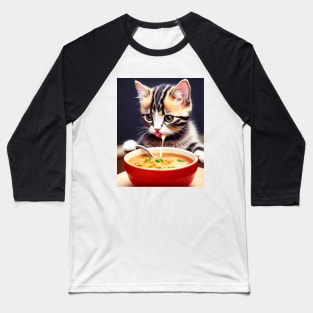 Baby Cat & Soup Baseball T-Shirt